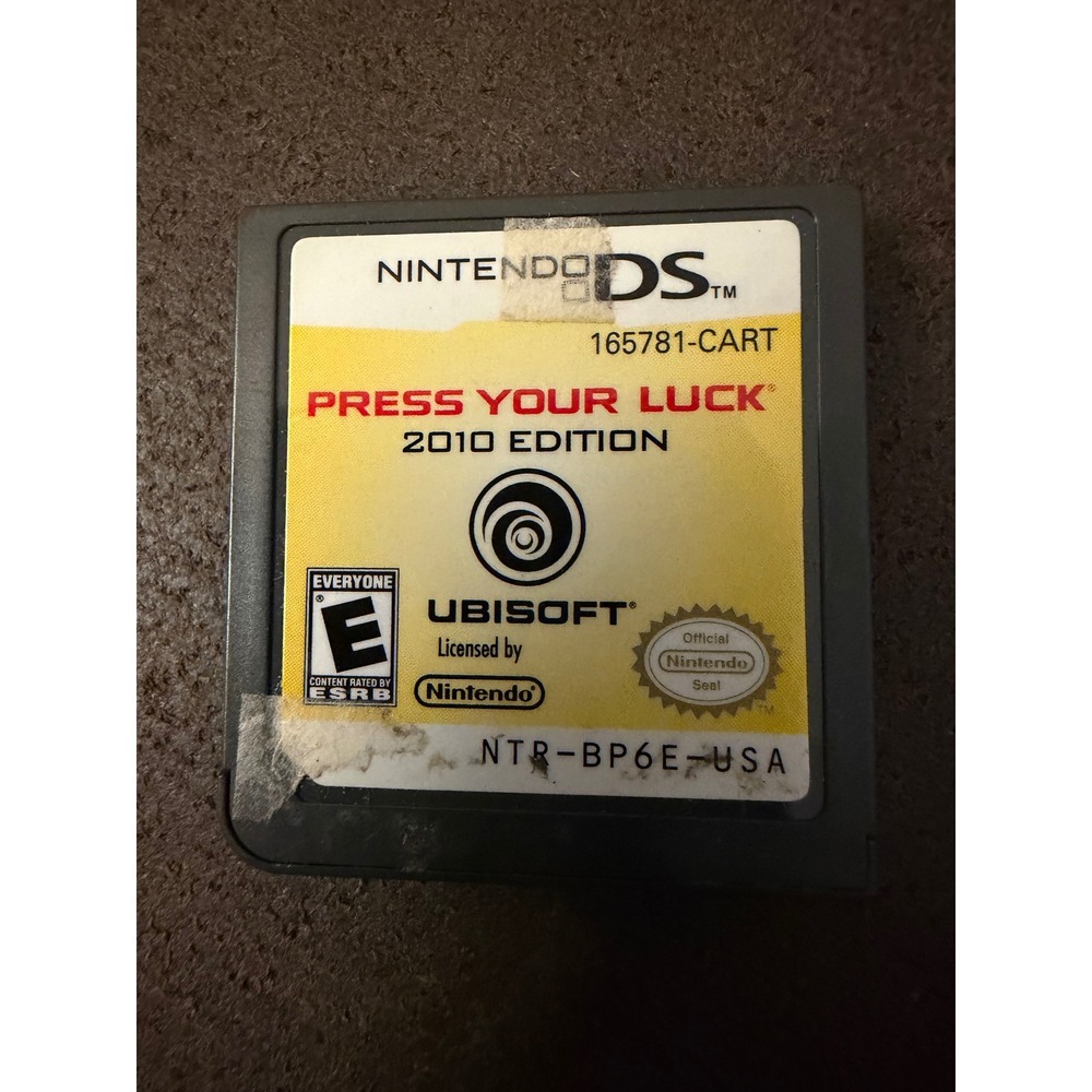 Press Your Luck 2010 Edition Nintendo DS Game Cartridge NTR-BP6E-USA Ubisoft
